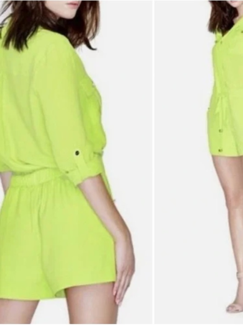 Marciano Neon Lime Shirt Romper